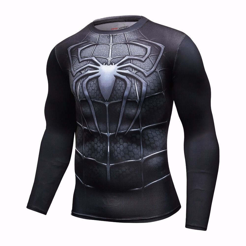 Camisa / Camiseta Hash Guard Compressão Homem Aranha Black