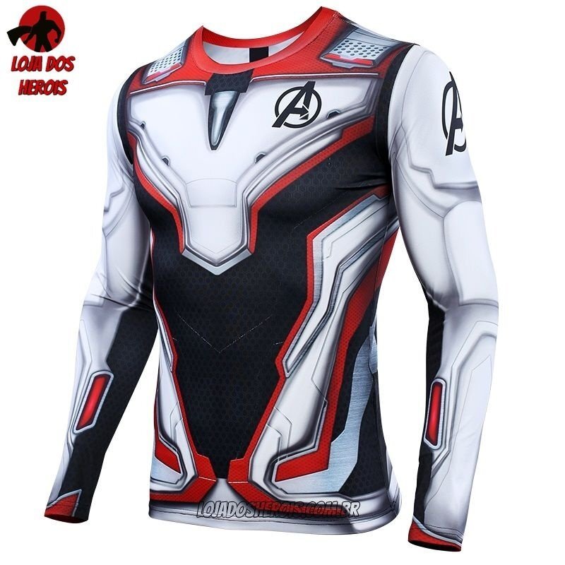 Camisa/Camiseta Hash Guard Uniforme Vingadores Ultimato Manga - Imagem 5