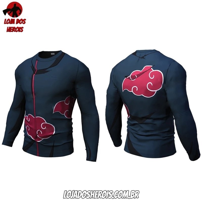 Camisa / Camiseta Hash Guard Akatsuki Itachi Uchiha Naruto Shippuden Manga - Imagem 2