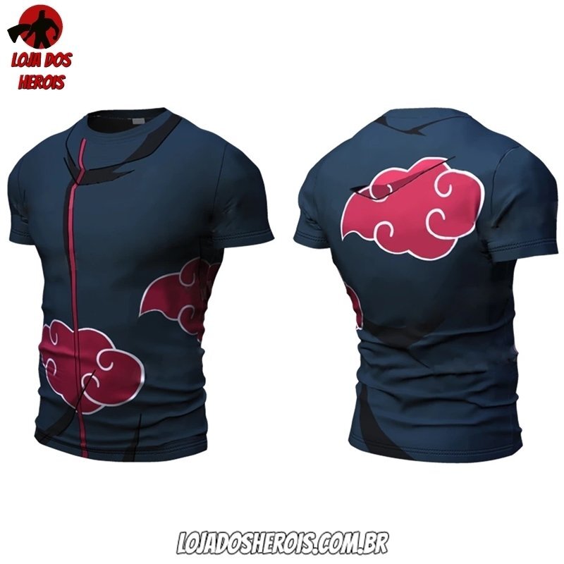 Camisa / Camiseta Hash Guard Akatsuki Itachi Uchiha Naruto Shippuden - Imagem 2
