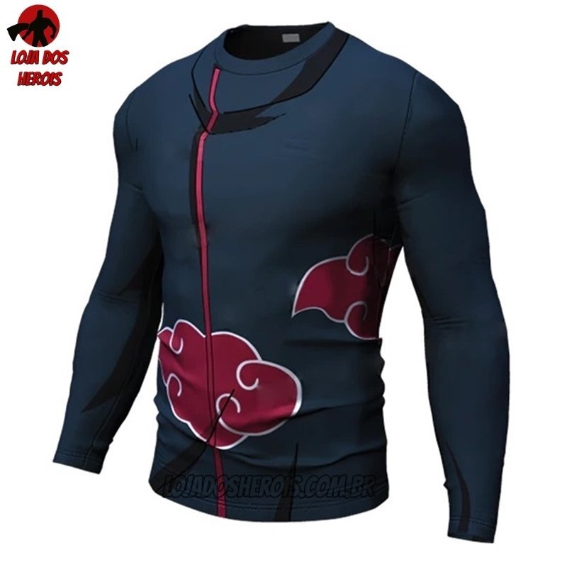 Camisa / Camiseta Hash Guard Akatsuki Itachi Uchiha Naruto Shippuden Manga