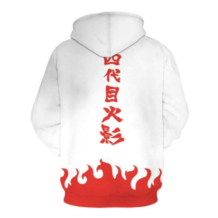Blusa Jaqueta 3D Minato Quarto Hokage Naruto Anime Touca Canguru - Imagem 2