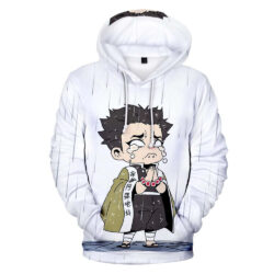 Blusa Jaqueta 3D Full Gyomei Himejima Arte Anime Demon Slayer Top