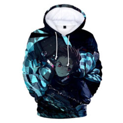 Blusa Jaqueta 3D Full Arte Tanjiro Kamado Anime Demon Slayer Top