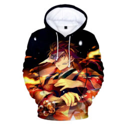 Blusa Jaqueta 3D Full Tanjiro Batalha Anime Demon Slayer Top