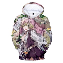 Blusa Jaqueta 3D Full Mitsuri Kanroji Hashira Anime Demon Slayer Top