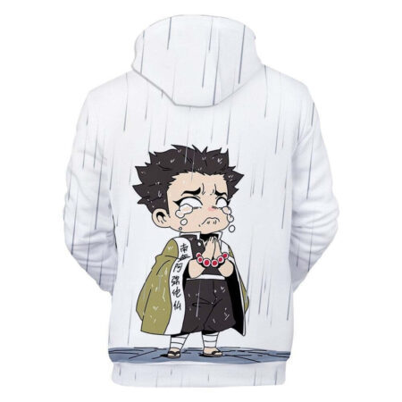 Blusa Jaqueta 3D Full Gyomei Himejima Arte Anime Demon Slayer Top - Imagem 2