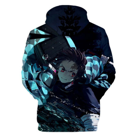 Blusa Jaqueta 3D Full Arte Tanjiro Kamado Anime Demon Slayer Top - Imagem 2