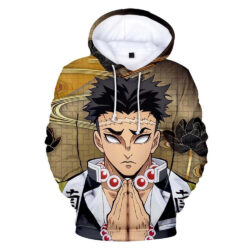 Blusa Jaqueta 3D Full Gyomei Himejima Anime Demon Slayer Top