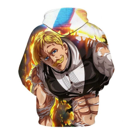 Blusa Jaqueta 3D Full Escanor Nanatsu No Taizai Anime Top - Imagem 2