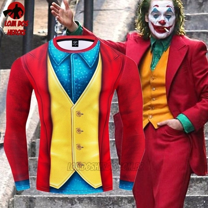 Camisa/Camiseta Hash Guard joaquim Joker Filme Compressão Segunda Pele