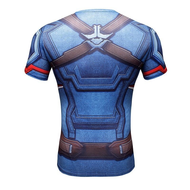 Camisa / Camiseta Hash Guard Compressão Capitão América Clássico - Imagem 2