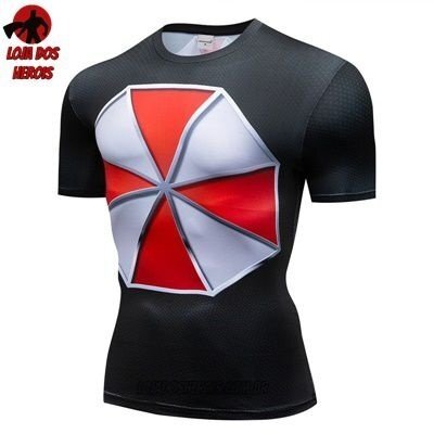 Camiseta/Camisa Umbrella Resident Evil Compressão Hash Guard