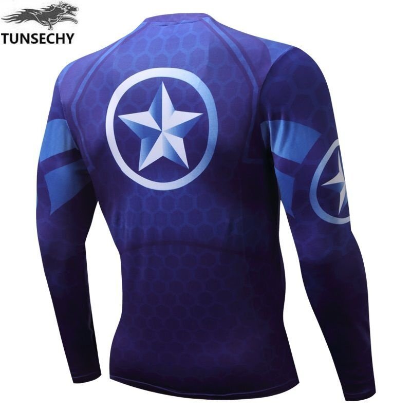 Camisa / Camiseta Hash Guard Compressão Capitão América - Imagem 2