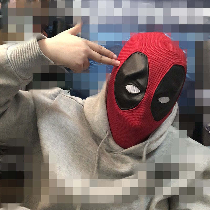 Máscara Cosplay Deadpool Filme Realista nylon - Imagem 5