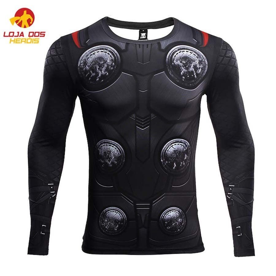 Camisa / Camiseta Hash Guard Compressão Thor - Vingadores Ultimato Manga Longa - Imagem 3