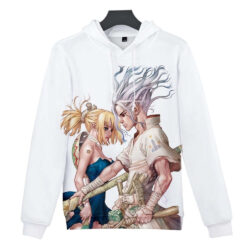 Blusa Jaqueta 3D Full Senku Ishigami e Kohaku Dr. Stone Anime Top