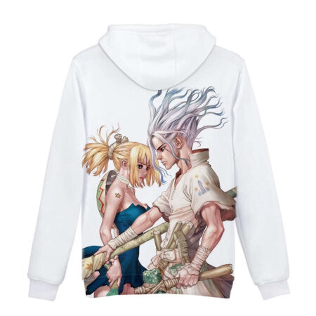 Blusa Jaqueta 3D Full Senku Ishigami e Kohaku Dr. Stone Anime Top - Imagem 2
