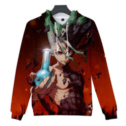Blusa Jaqueta 3D Full Senku Água Milagrosa Dr. Stone Anime Top
