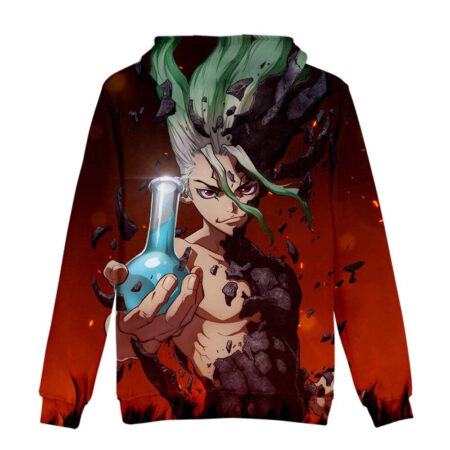 Blusa Jaqueta 3D Full Senku Água Milagrosa Dr. Stone Anime Top - Imagem 2