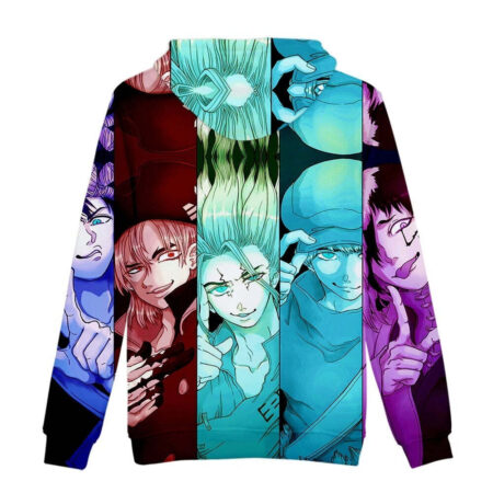 Blusa Jaqueta 3D Full Senku e Personagens Dr. Stone Anime Top - Imagem 2