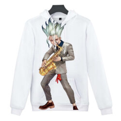 Blusa Jaqueta 3D Full Senku Músico Arte Dr. Stone Anime Top