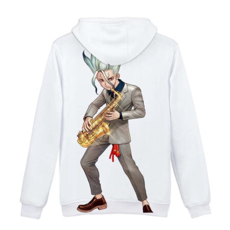 Blusa Jaqueta 3D Full Senku Músico Arte Dr. Stone Anime Top - Imagem 2