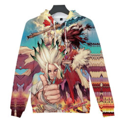 Blusa Jaqueta 3D Full Senku Vs Tsukasa Dr. Stone Anime Top