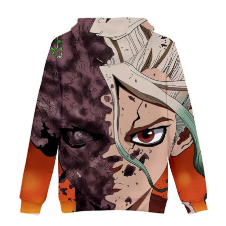 Blusa Jaqueta 3D Full Senku Metade Pedra Dr. Stone Anime Top - Imagem 2