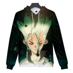 Blusa Jaqueta 3D Full Senku Ishigami Reino Da Ciência Dr. Stone Anime Top