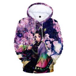 Blusa Jaqueta 3D Full Shinobu Kocho Anime Demon Slayer Top