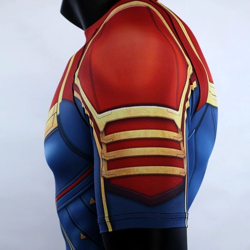 Camisa/Camiseta Capitã Marvel Filme 2019 - Vingadores Ultimato Endgame Compressão Hash Guard - Imagem 5