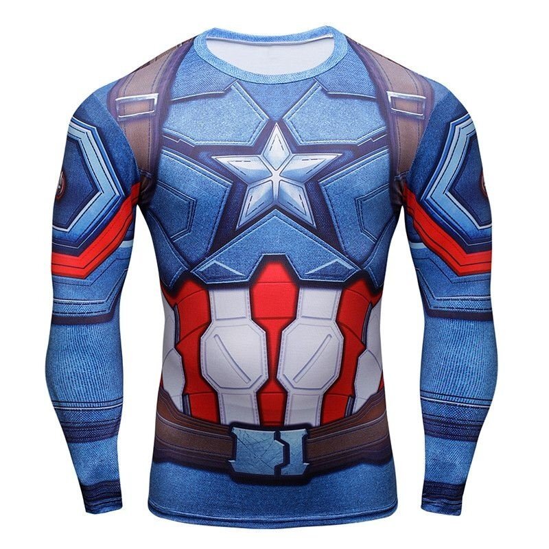 Camisa / Camiseta Hash Guard Compressão Capitão América - Clássico - Imagem 2