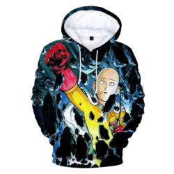 Blusa Jaqueta 3D Full Saitama Clássico Anime One Punch Man Top