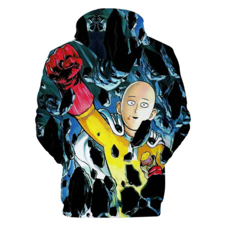 Blusa Jaqueta 3D Full Saitama Clássico Anime One Punch Man Top - Imagem 2