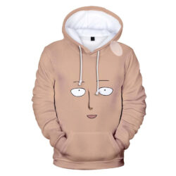 Blusa Jaqueta 3D Full Rosto Saitama Anime One Punch Man Top