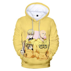 Blusa Jaqueta 3D Full Genos e Saitama Anime One Punch Man Top