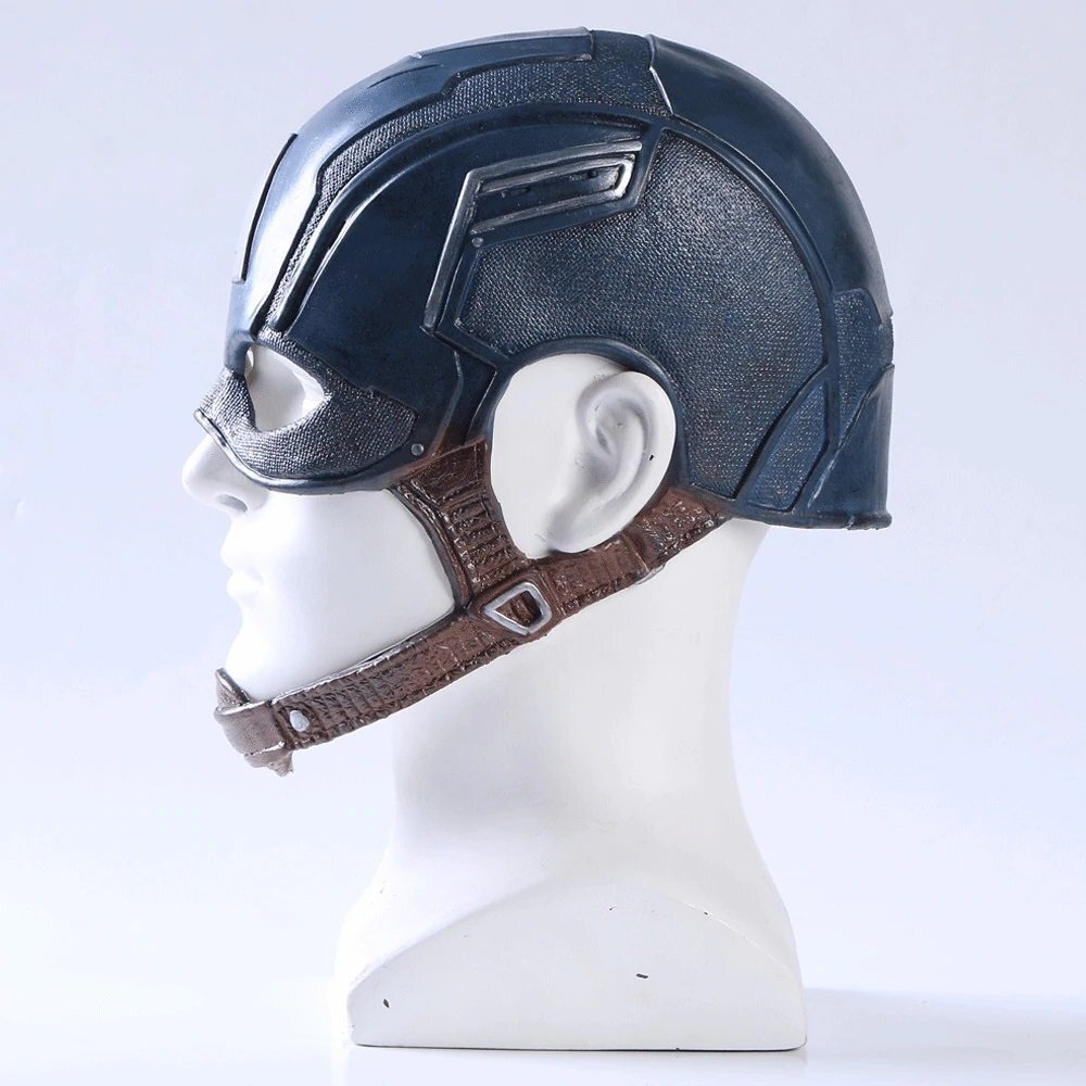 Máscara Cosplay Capitão América Vingadores Latex Fantasia Realista Top - Imagem 3