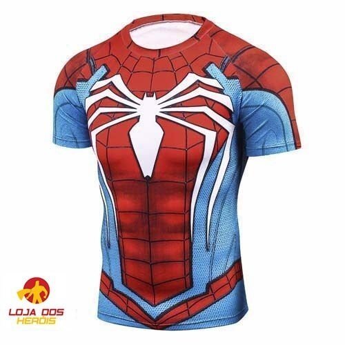 Camisa / Camiseta Hash Guard Compressão Homem Aranha Spider Man Game ps4