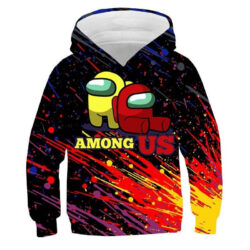 Blusa Jaqueta 3D Full Avatares Vermelho e Amarelo Among Us Game Top