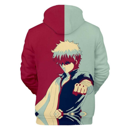 Blusa Jaqueta 3D Full Gintoki Sakata Arte Anime Gintama Top - Imagem 2