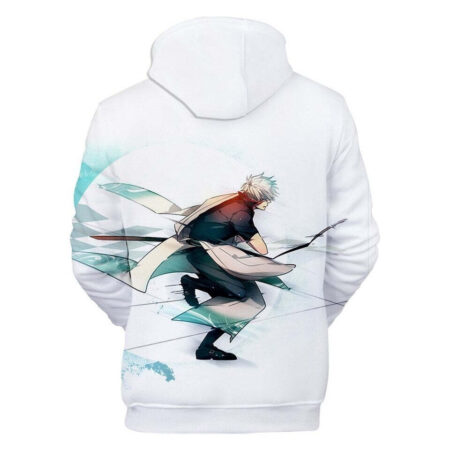 Blusa Jaqueta 3D Full Gintoki Sakata Clássico Anime Gintama Top - Imagem 2