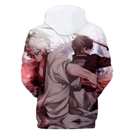 Blusa Jaqueta 3D Full Gintoki e Shinsuke Takasugi Anime Gintama Top - Imagem 2