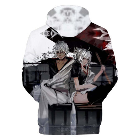 Blusa Jaqueta 3D Full Gintoki Sakata e Tsukuyo Anime Gintama Top - Imagem 2
