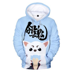 Blusa Jaqueta 3D Full Gintoki Sakata Forma Gato Anime Gintama Top
