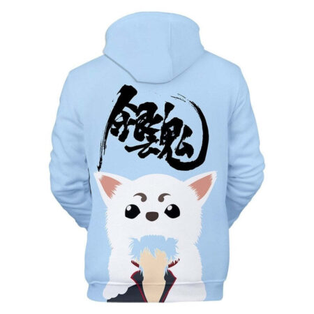 Blusa Jaqueta 3D Full Gintoki Sakata Forma Gato Anime Gintama Top - Imagem 2