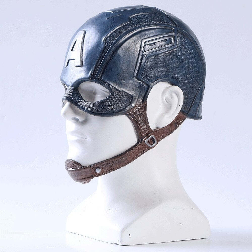 Máscara Cosplay Capitão América Vingadores Latex Fantasia Realista Top - Imagem 4