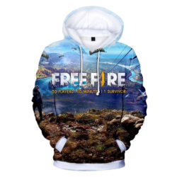 Blusa Jaqueta 3D Full Mapa Purgatório Game Jogo Free Fire Battle Royale Top