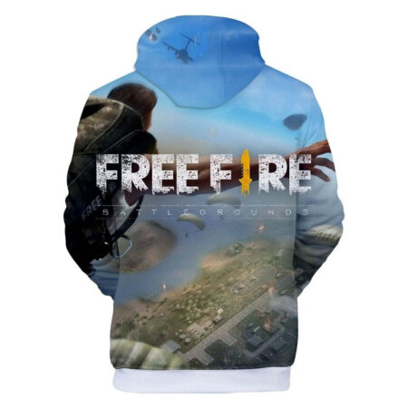 Blusa Jaqueta 3D Full Salto Paraquedas Game Jogo Free Fire Top - Imagem 2