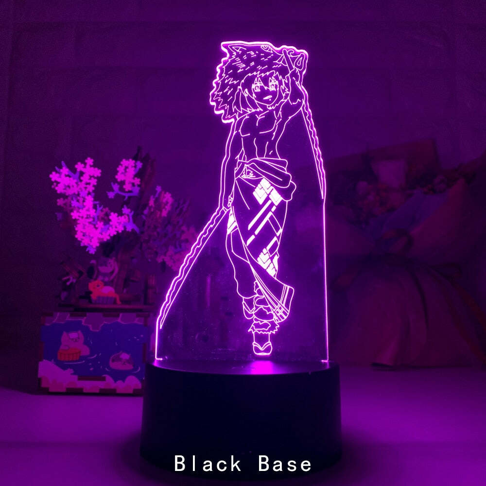 Luminária Abajur LED Anime Demon Slayer - Inosuke Multicolorido Lanterna 3D Decorativo - Imagem 2